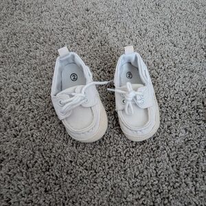 White Kids Boat Shoes Size 2 Monthss